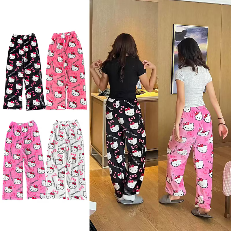 サンリオ 話題の人気商品 部屋着 キティちゃん パジャマ ハローキティ ズボン 肌触り 超保温 ボトムススウ 着ぐるみパジャマ 裏起毛